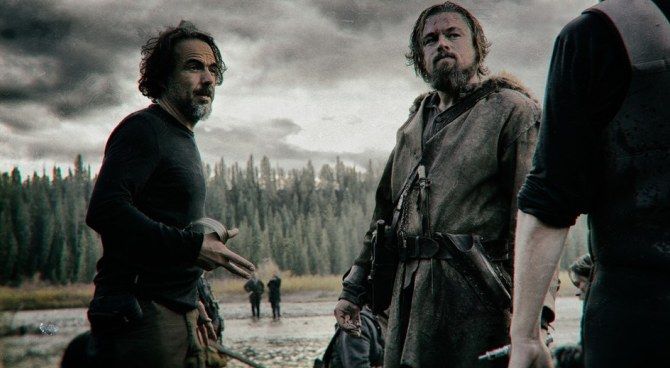 Inarritu e DiCaprio sul set di Revenant