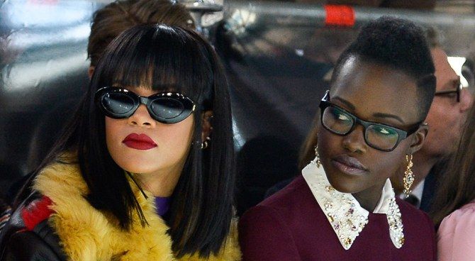 Rihanna e Lupita insieme alle sfilate 