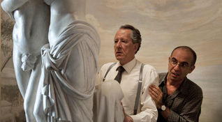 Tornatore dirige Geoffrey Rush sul set de La migliore offerta<br>