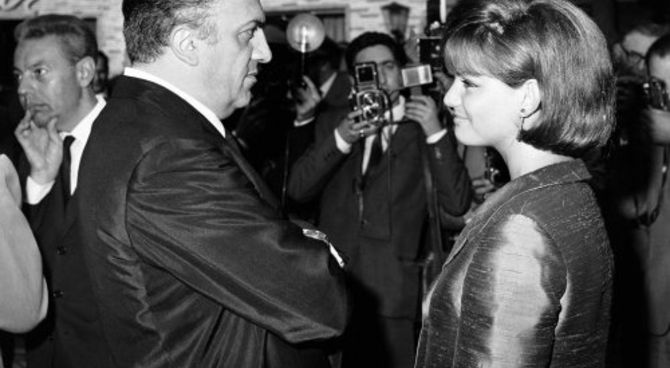 Federico Fellini e Claudia Cardinale