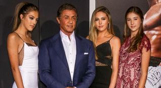 Sylvester Stallone con le figlie Sophia, Sistine e Scarlet