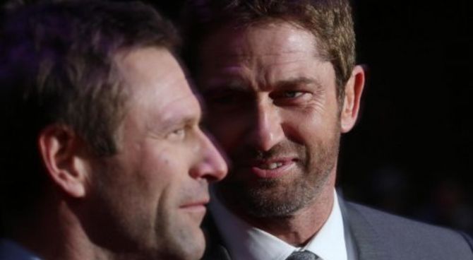Aaron Eckhart e Gerard Butler
