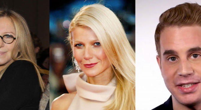Ben Platt, Barbra Streisand, Gwyneth Paltrow