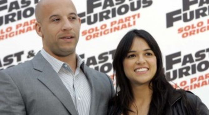 Vin Diesel e Michelle Rodriguez a tutta velocità!