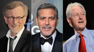 Steven Spielberg, George Clooney, Bill Clinton