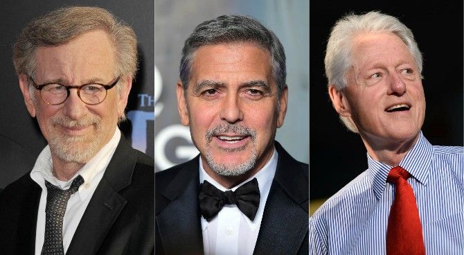 Steven Spielberg, George Clooney, Bill Clinton