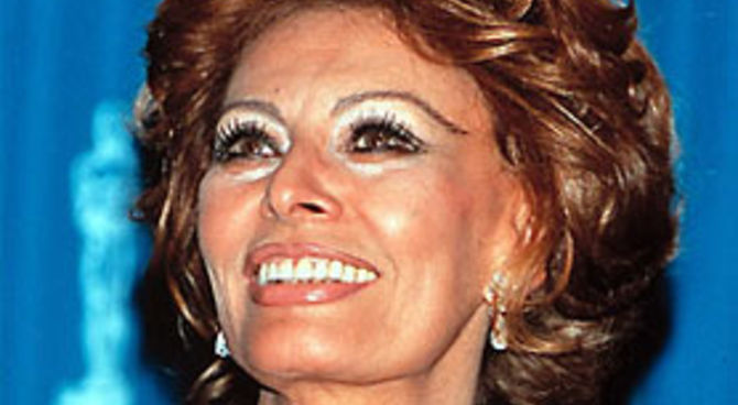 L'attrice Sophia Loren