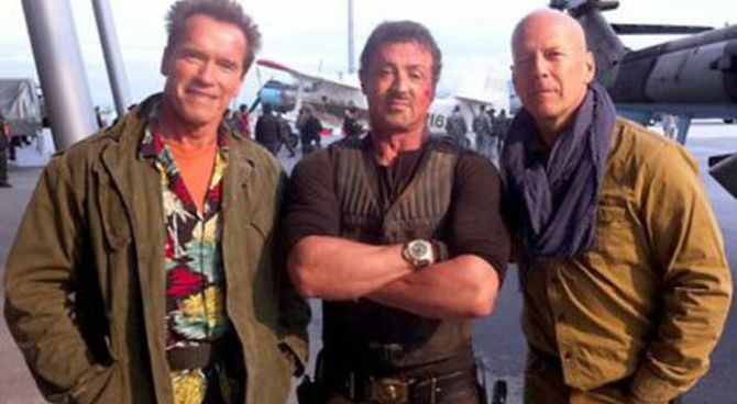 The Expendables 2 - Arnold Schwarzenegger, Sylvester Stallone, Bruce Wilis
