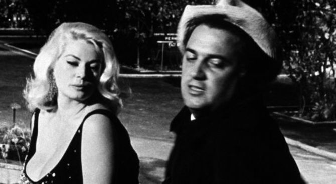 La dolce vita - Federico Fellini e Anita Ekberg