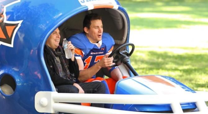 Channing e Jonah sul set<br>