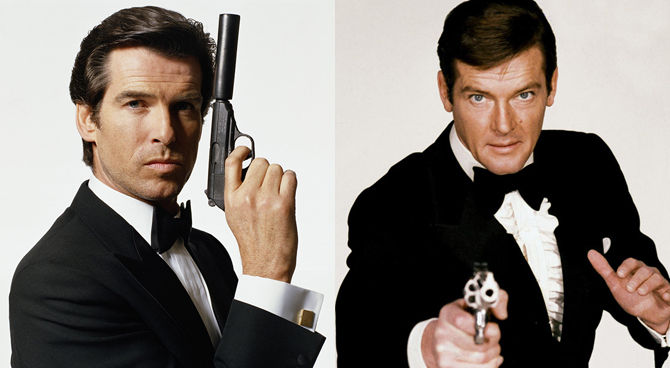Pierce Brosnan e Roger Moore