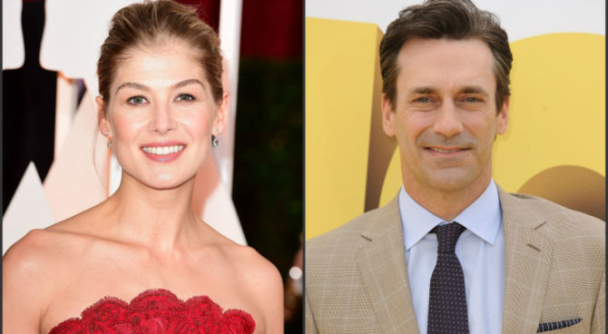 Rosamund Pike angelo custode di Jon Hamm