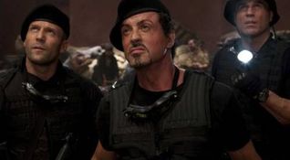The Expendables - Jason Statham, Sylvester Stallone e Randy Couture