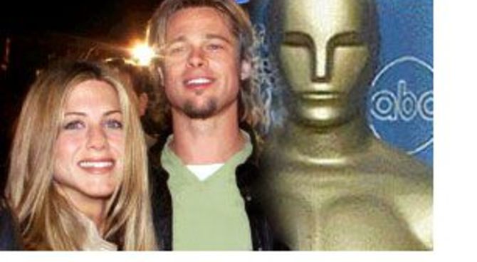 Brad Pitt e Jannifer Anston agli Oscar 2001