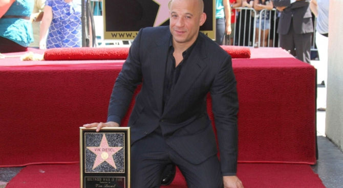 vin diesel sulla walk of Fame<br>