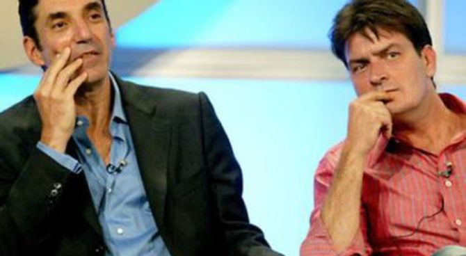 Due uomini e mezzo - Chuck Lorre e Charlie Sheen