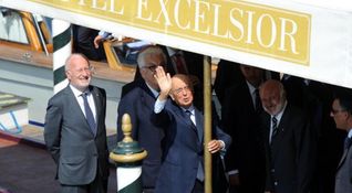 Giorgio Napolitano . Mostra del cinema di Venezia