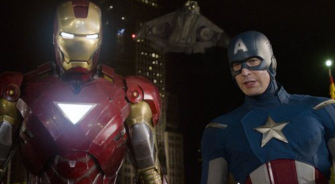 The Avengers - Robert Downey Jr. e Chris Evans