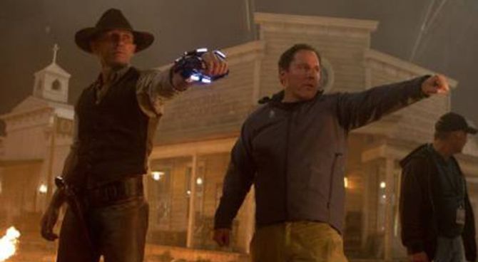 Cowboys & Aliens - Daniel Craig e Jon Favreau