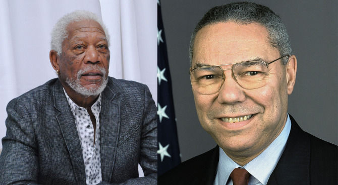 Morgan Freeman e Colin Powell
