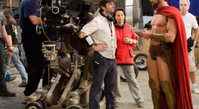 Zack Snyder sul set di 300