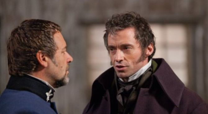 Les miserables - Hugh Jackman e Russell Crowe