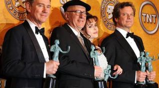 Anthony Andrews, Geoffrey Rush, Helena Bonham Carter e Colin Firth