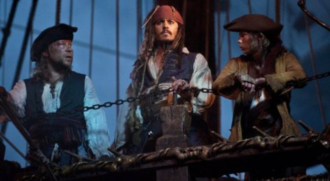 Pirati dei caraibi: Oltre i confini del mare - Johnny Depp e Stephen Graham